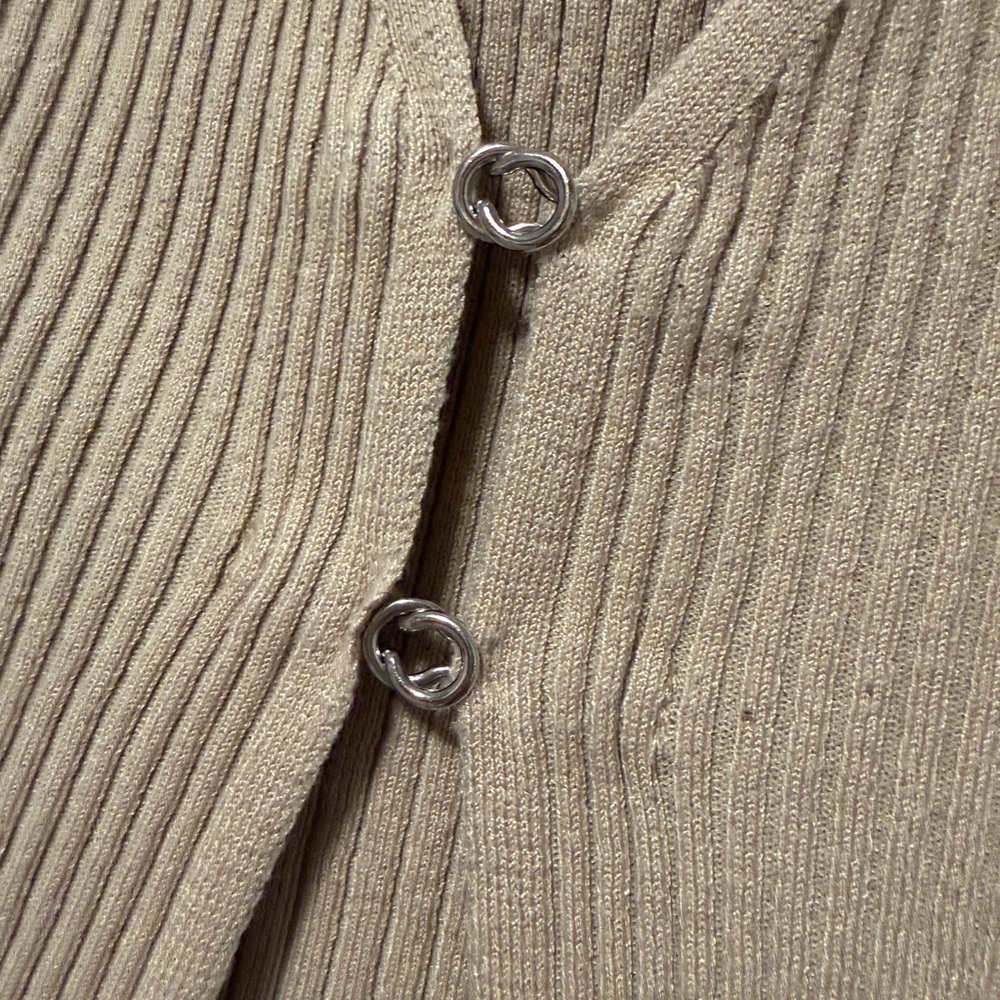 No Boundaries Tan Ribbed Tank Top